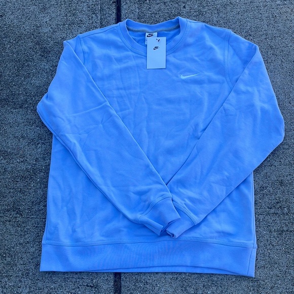 Nike Sportswear Crew Neck French Terry Sweatshirt Blue 637902-548 Mens - Picture 2 of 5